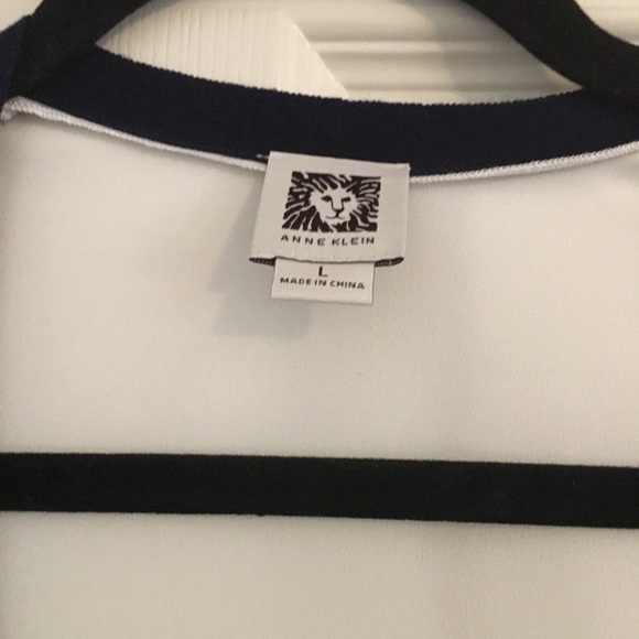 Anne Klein Navy Blue & Ivory Sweater - Picture 3 of 6